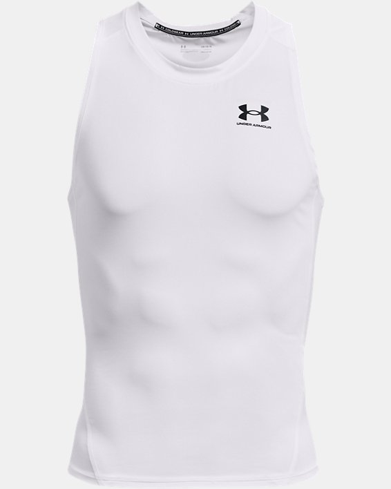 Men's HeatGear® Compression Tank in White image number 4
